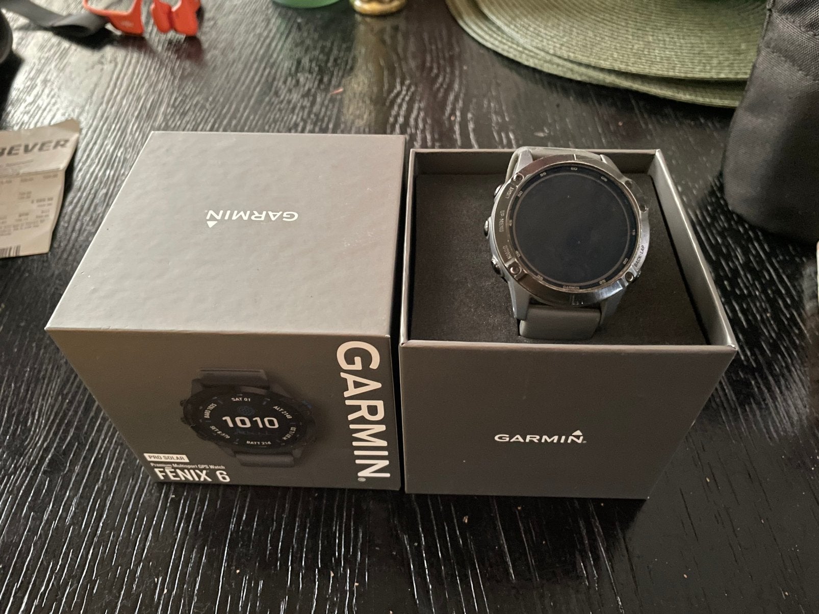 Garmin Fenix 6 Pro Solar, Sieraden, Tassen en Uiterlijk, Sporthorloges, Gebruikt, Android, Zwart, Afstand, Calorieverbanding, Conditie
