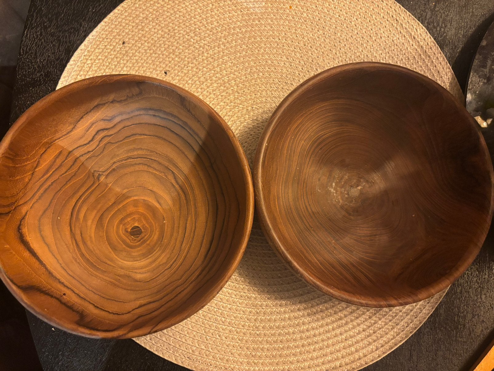 Houten kom  bord massief nieuw, Ophalen of Verzenden, Nieuw, Hout, Bord(en)
