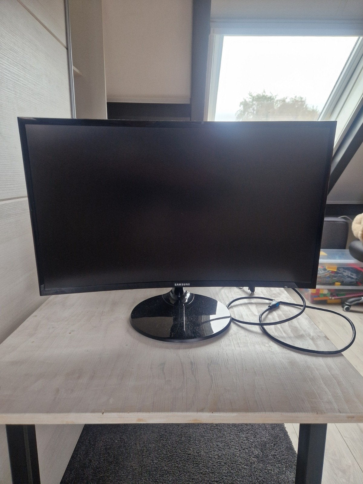 Samsung 27 inch monitor LC27F390FHUXEN, Ophalen, Gebruikt, Curved, HDMI