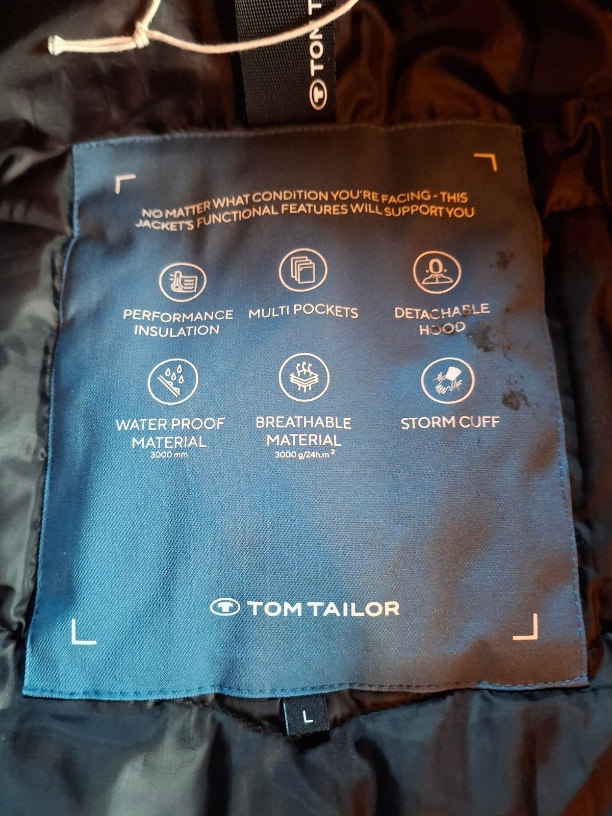SPLINTERNIEUW! TOM TAILOR Winterparka  nu 55 euro, Maat 52/54 (L), Blauw, Nieuw, Tom Tailor