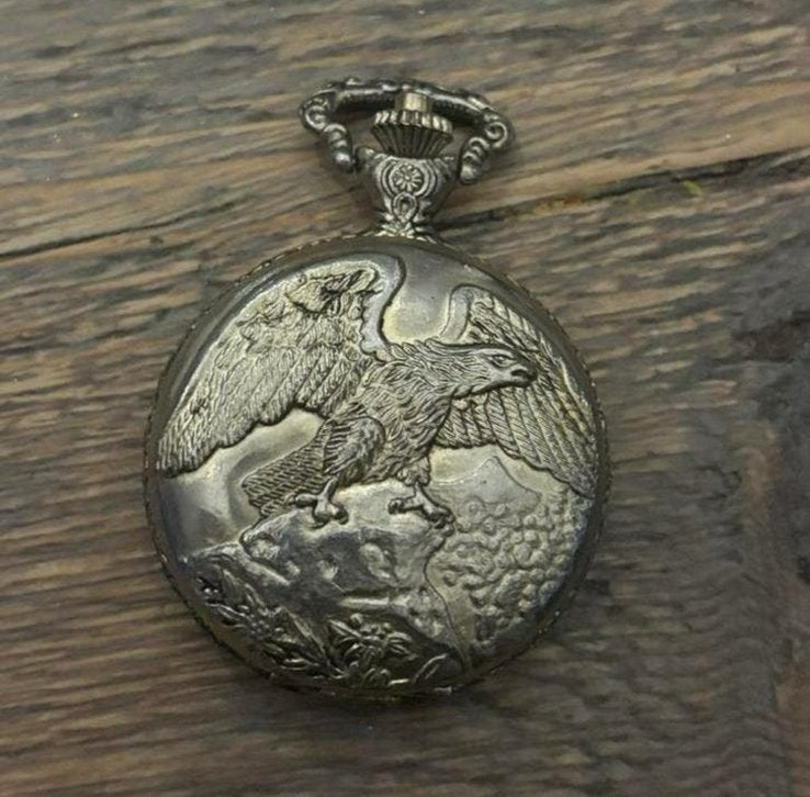 Leuk antiek zakhorloge van het merk Sontec, Ophalen of Verzenden, Staal, Overige merken, Verguld