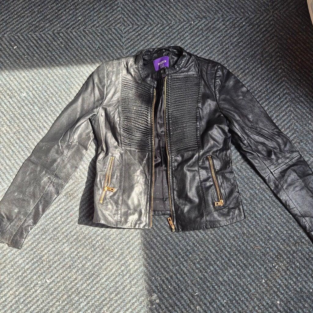 Leren jas, Mexx, Zwart, Ophalen of Verzenden, Maat 36 (S)