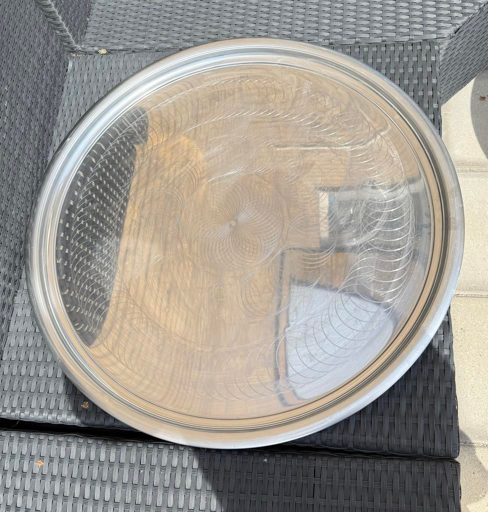 Groot decoratief dienblad, Ophalen, Gebruikt, Rond