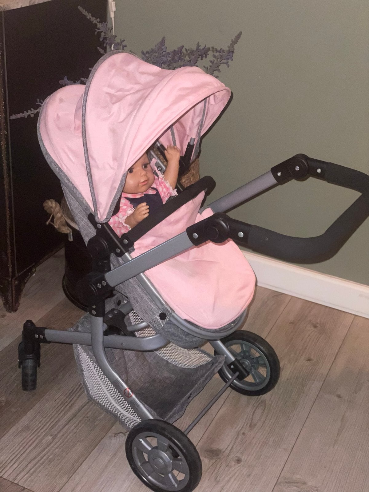 Poppenwagen - Roze en Grijs  Bayer chic 2000, Ophalen, Zo goed als nieuw