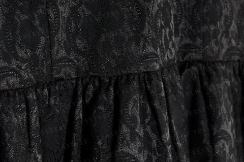 Jacquard cocktail jurk met parelkraag en kant - Maat M, Kleding | Dames, Maat 38/40 (M), Zwart, Nieuw, Ophalen of Verzenden