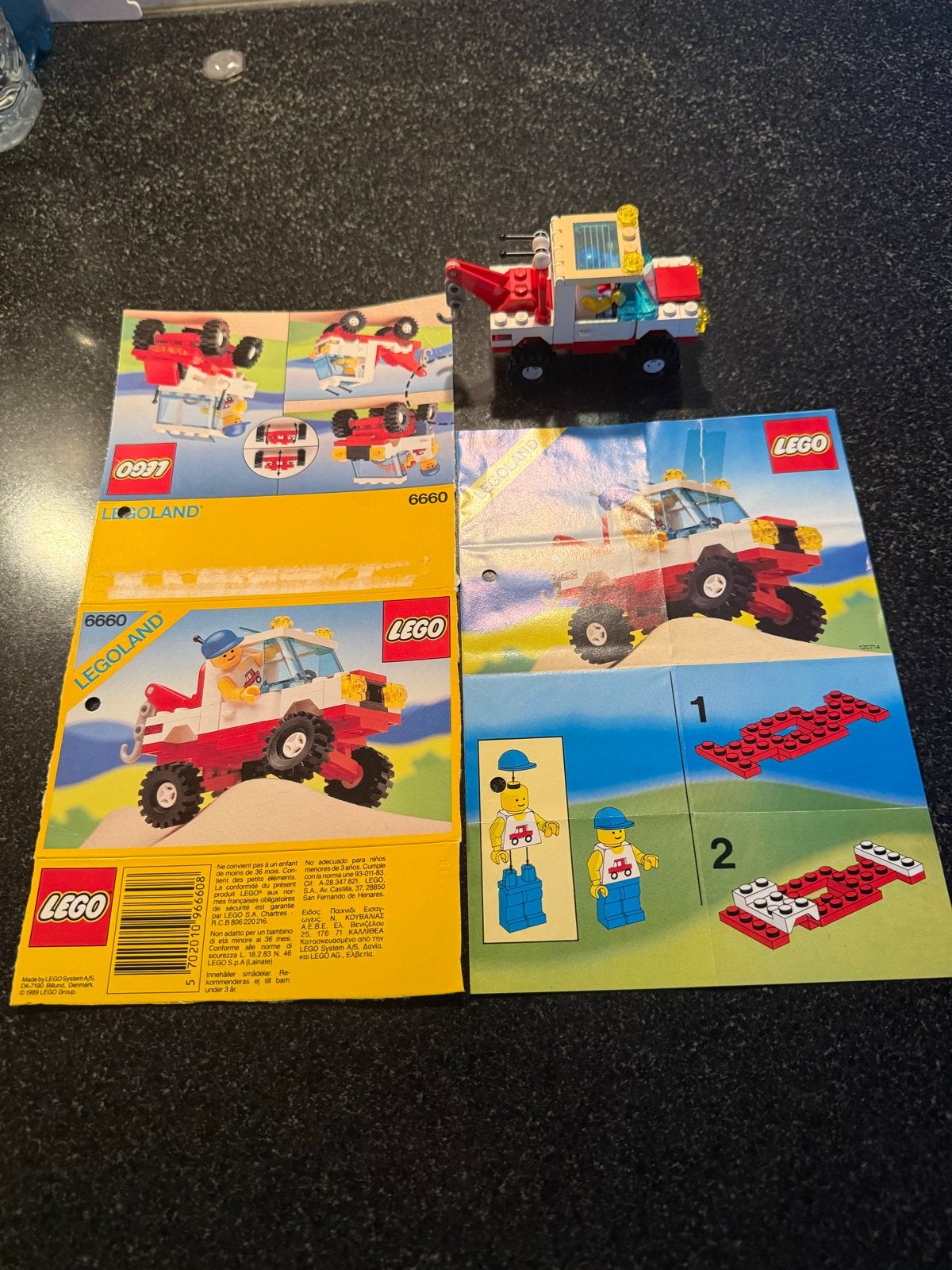 Vintage Lego Legoland 6660 Sleepwagen met handleiding, Gebruikt, Lego, Ophalen of Verzenden, Compleet