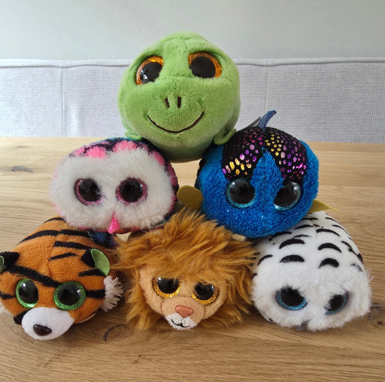 Ty Teenie Boo Knuffels - Diverse Dieren, Gebruikt, Ophalen of Verzenden, Meerkleurig, Klein (minder dan 20 cm)