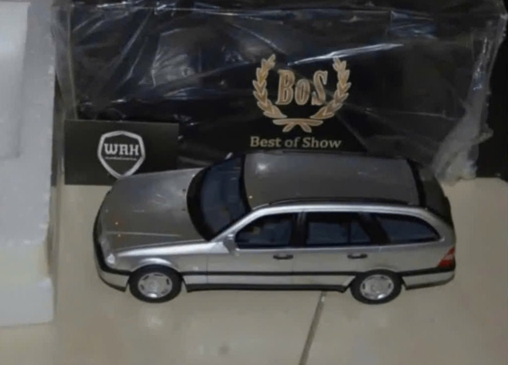 1:18 MERCEDES C200 STATION S202 zilver BOS models BOS029 WRH, Hobby en Vrije tijd, Verzenden, Zo goed als nieuw, Auto, Overige merken