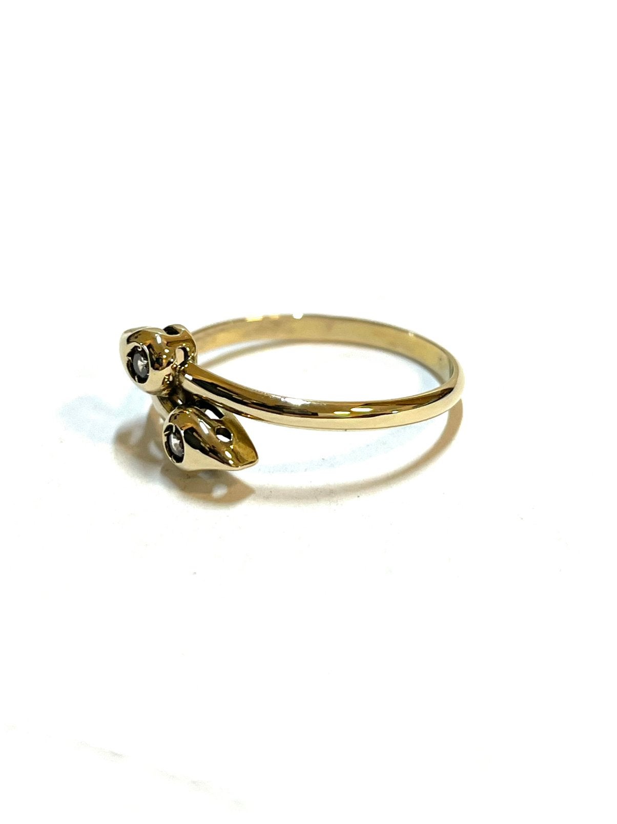 14k gouden ring met zirkonia, 18 tot 19, -, -, Ophalen of Verzenden