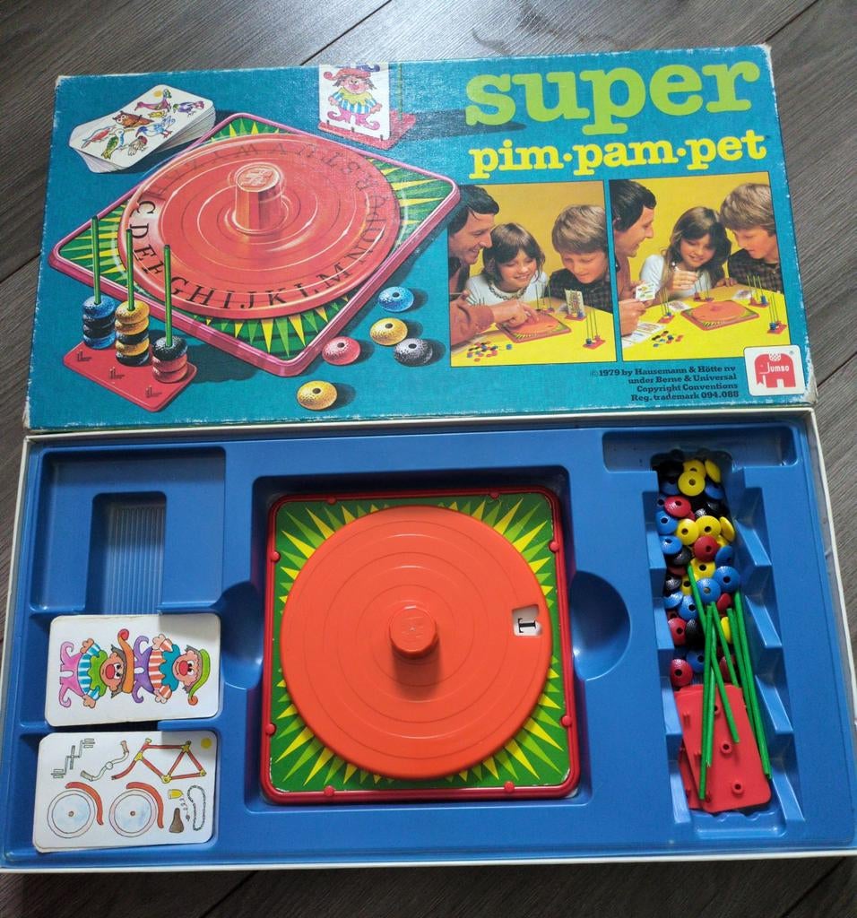 Super Pim Pam Pet - Compleet!, Hobby en Vrije tijd, Gezelschapsspellen | Bordspellen, Een of twee spelers, Ophalen of Verzenden
