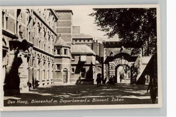 Den Haag Binnenhof + Departement Binnenl. Zaken st 1948, Verzenden, 1940 tot 1960, Gelopen, Zuid-Holland