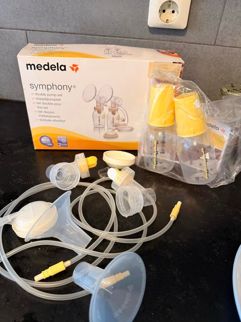 Medela Symphony dubbele borstkolfset, Ophalen of Verzenden, Gebruikt, Borstkolf
