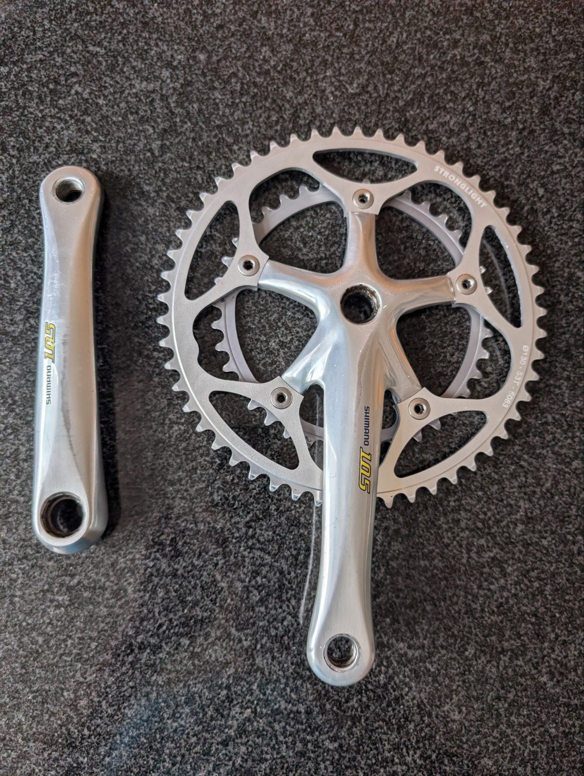 Shimano 105 crankstel 175 mm octalink 9 speed, Ophalen of Verzenden, Zo goed als nieuw, 15 tot 20 versnellingen, Overige merken
