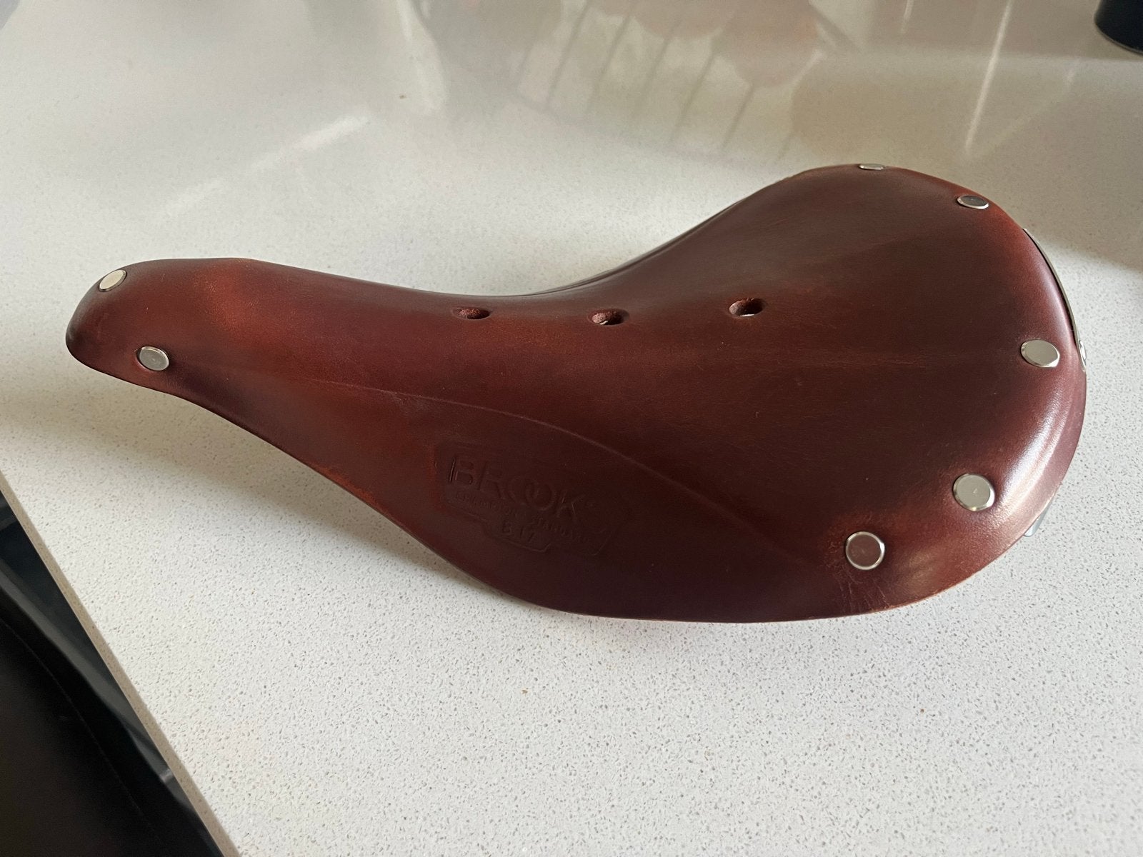 Brooks B17 Champion Standard Leren Zadel - Bruin, Fietsen en Brommers, Gebruikt, Leer, Ophalen of Verzenden, Zadel