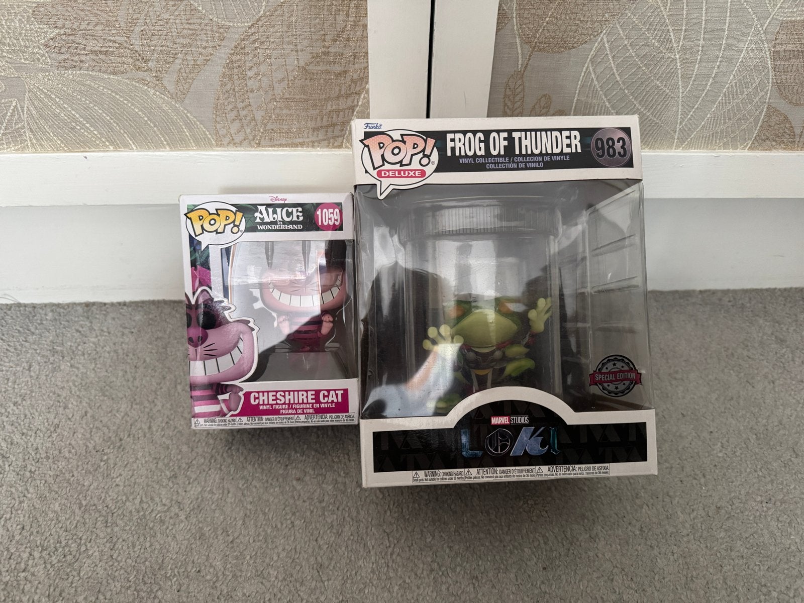 Funko Pop! Cheshire Cat & Frog of Thunder (Loki), Ophalen of Verzenden, Zo goed als nieuw
