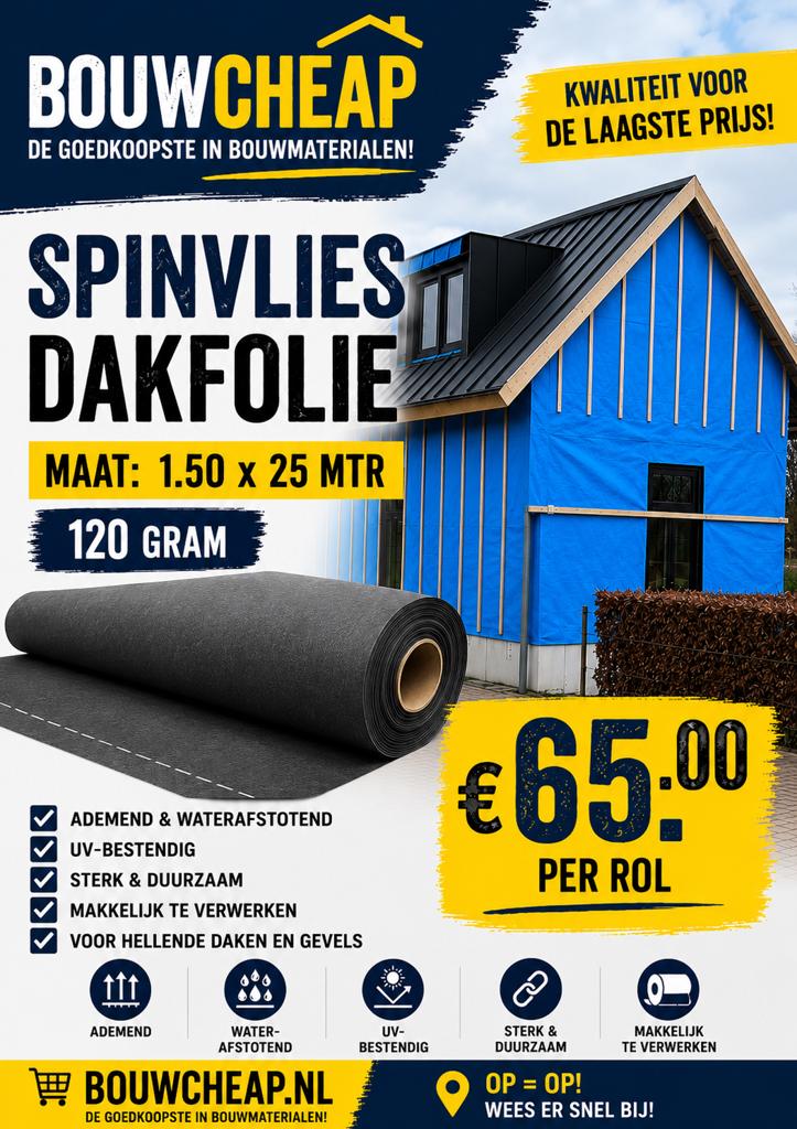 Dak benodigdheden voor de dakdekkers, Doe-het-zelf en Verbouw, Dakpannen en Dakbedekking, Steen of Klei, Blauw, Nieuw, Ophalen of Verzenden