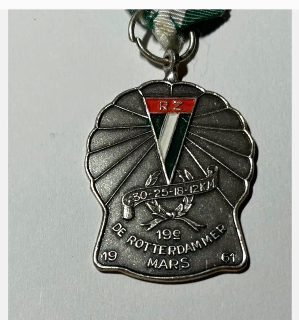 Medaille 19e Rotterdammer Mars 1961, Postzegels en Munten, Penningen en Medailles, Ophalen of Verzenden, Overige materialen, Nederland