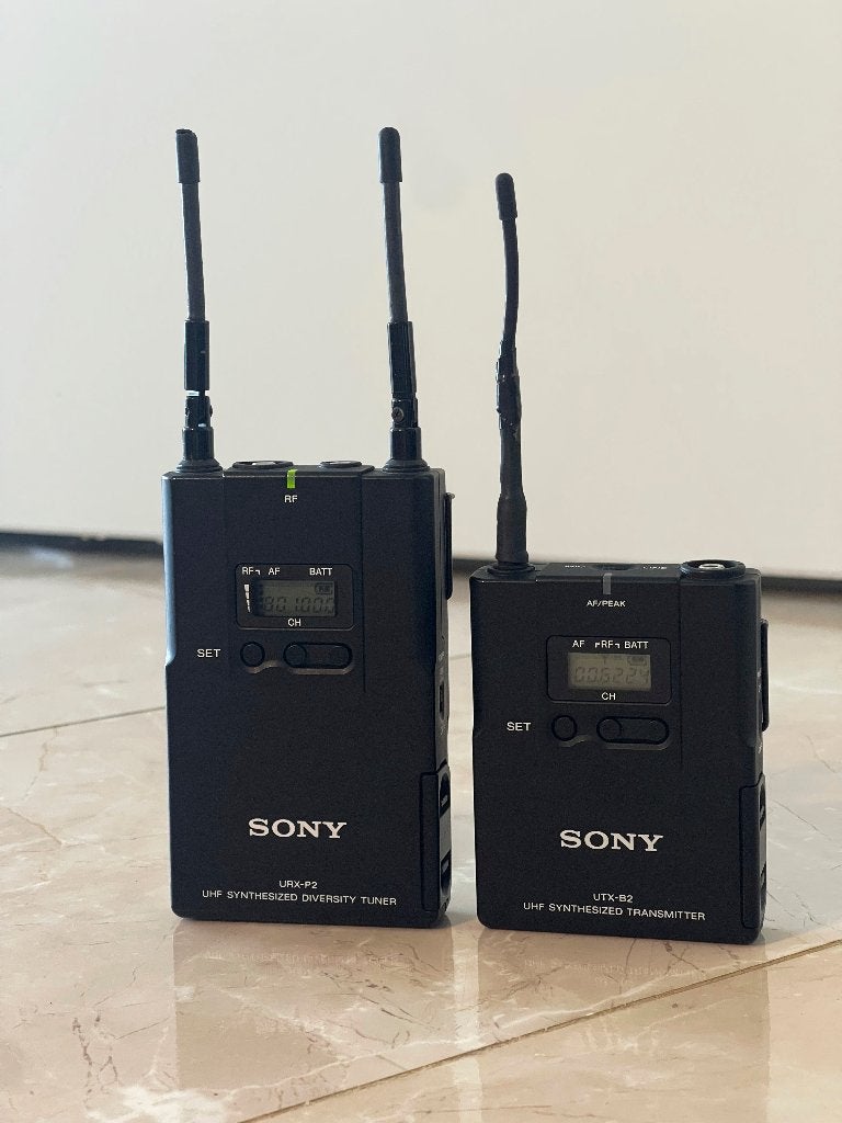 SONY Zender + Ontvanger + lavalier draadloos Microfoon set, N, Overige typen, Ophalen of Verzenden, N