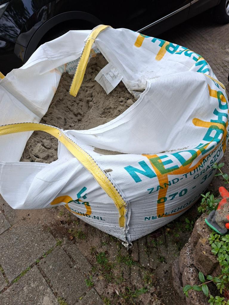 Big bag zand - Ophoogzand / Straatzand, Tuin en Terras, Zand, Ophalen, Nieuw, Straatzand