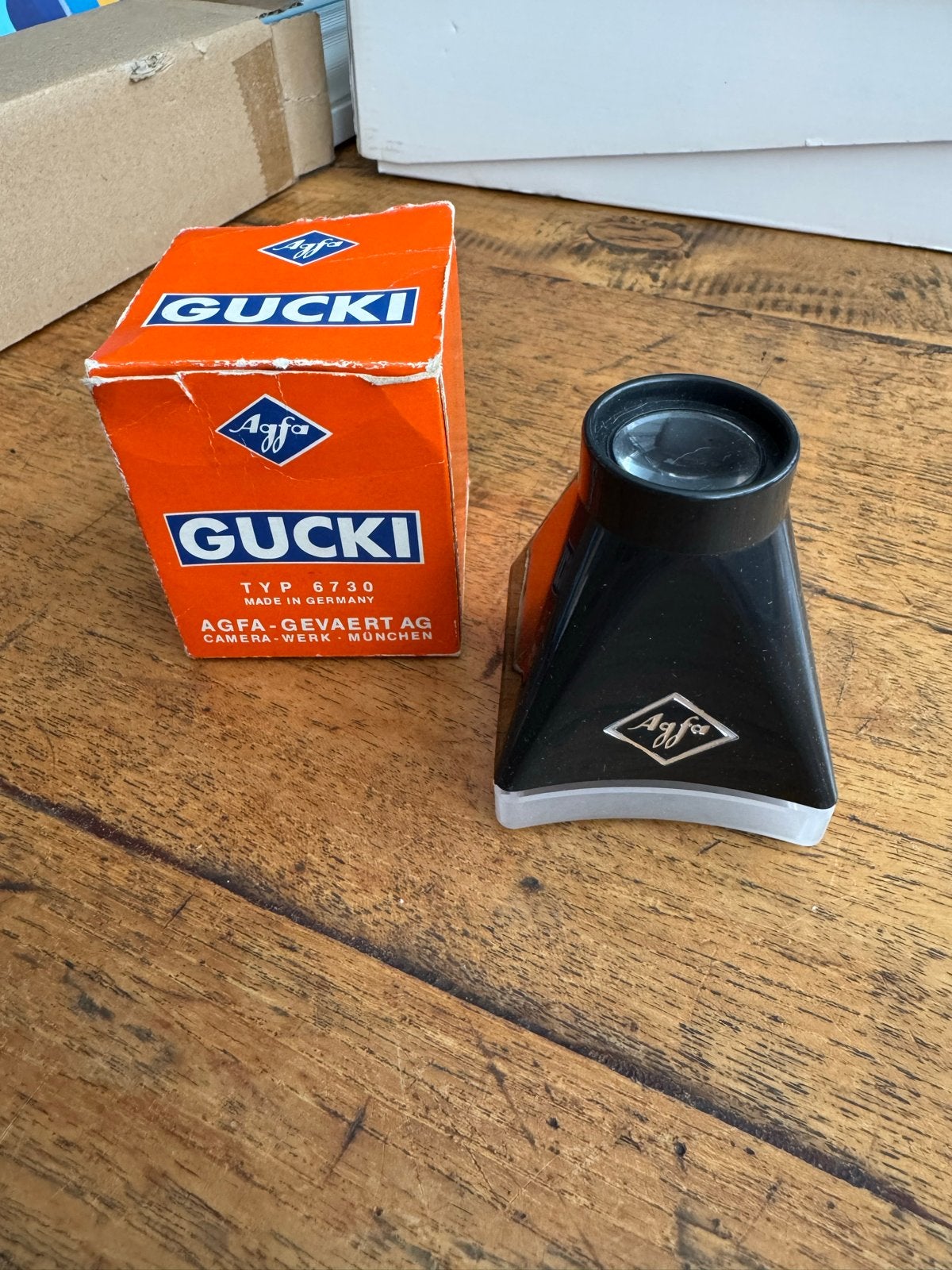Vintage Agfa Gucki dia viewer in origineel doosje, Verzamelen, Ophalen of Verzenden, 1940 tot 1960, Overige typen