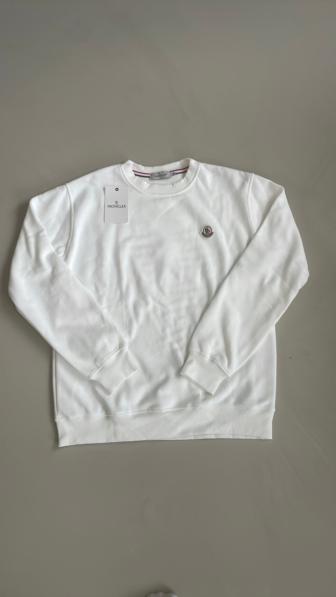 Moncler trui, Verzenden, Zo goed als nieuw, Maat 48/50 (M), Wit