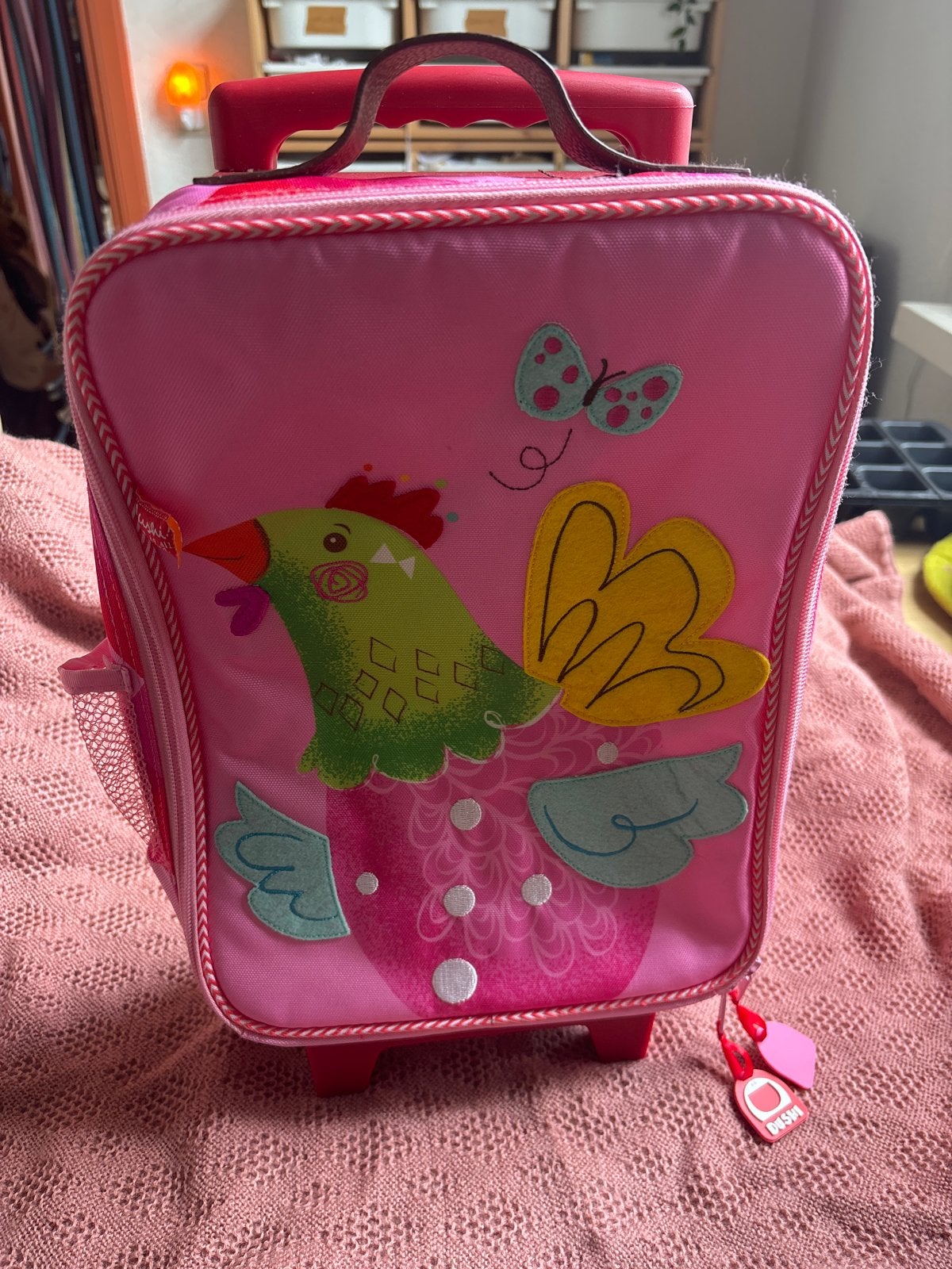 Nieuwe roze kindertrolley met kip design - Dushi!, Ophalen of Verzenden, Nieuw