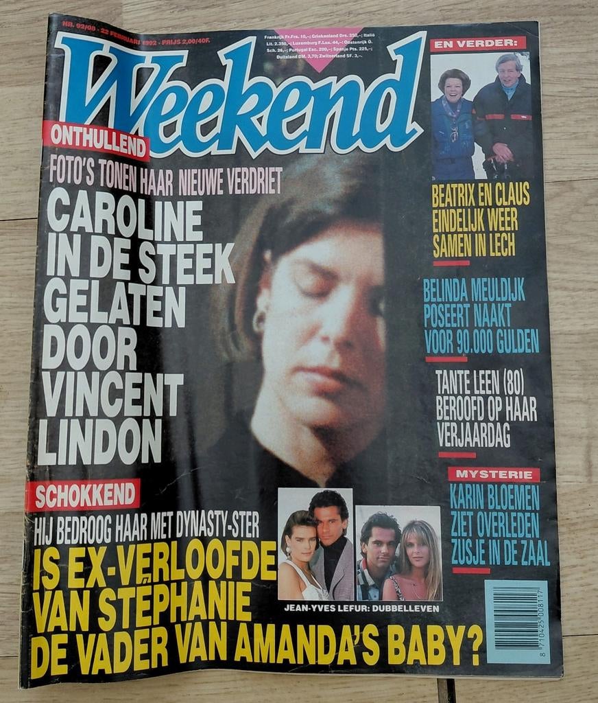 Weekend Magazine - Beatrix & Claus,1992 monique van de ven, Boeken, Tijdschriften en Kranten, Ophalen of Verzenden, Gelezen, Gossip of Showbizz