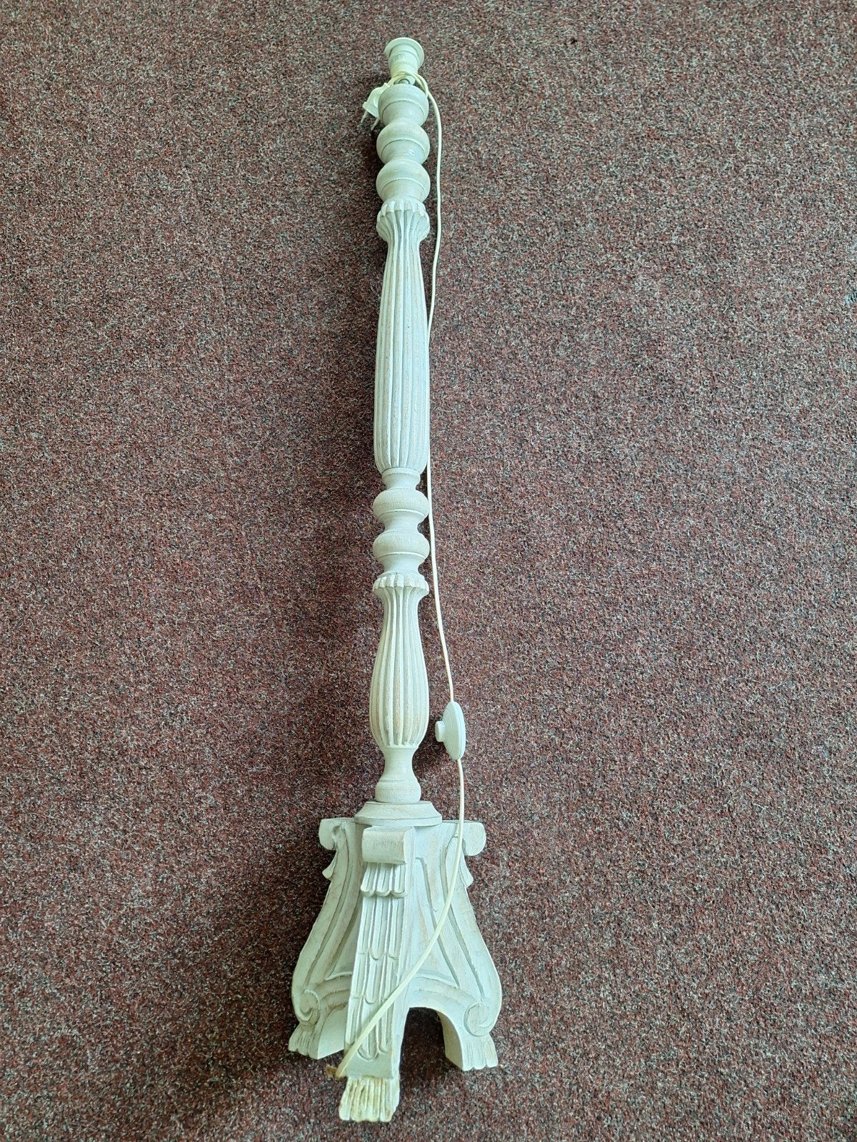 Lange staande lampenvoet 124 cm hoogte, Ophalen, Gebruikt, E27 (groot), Hout