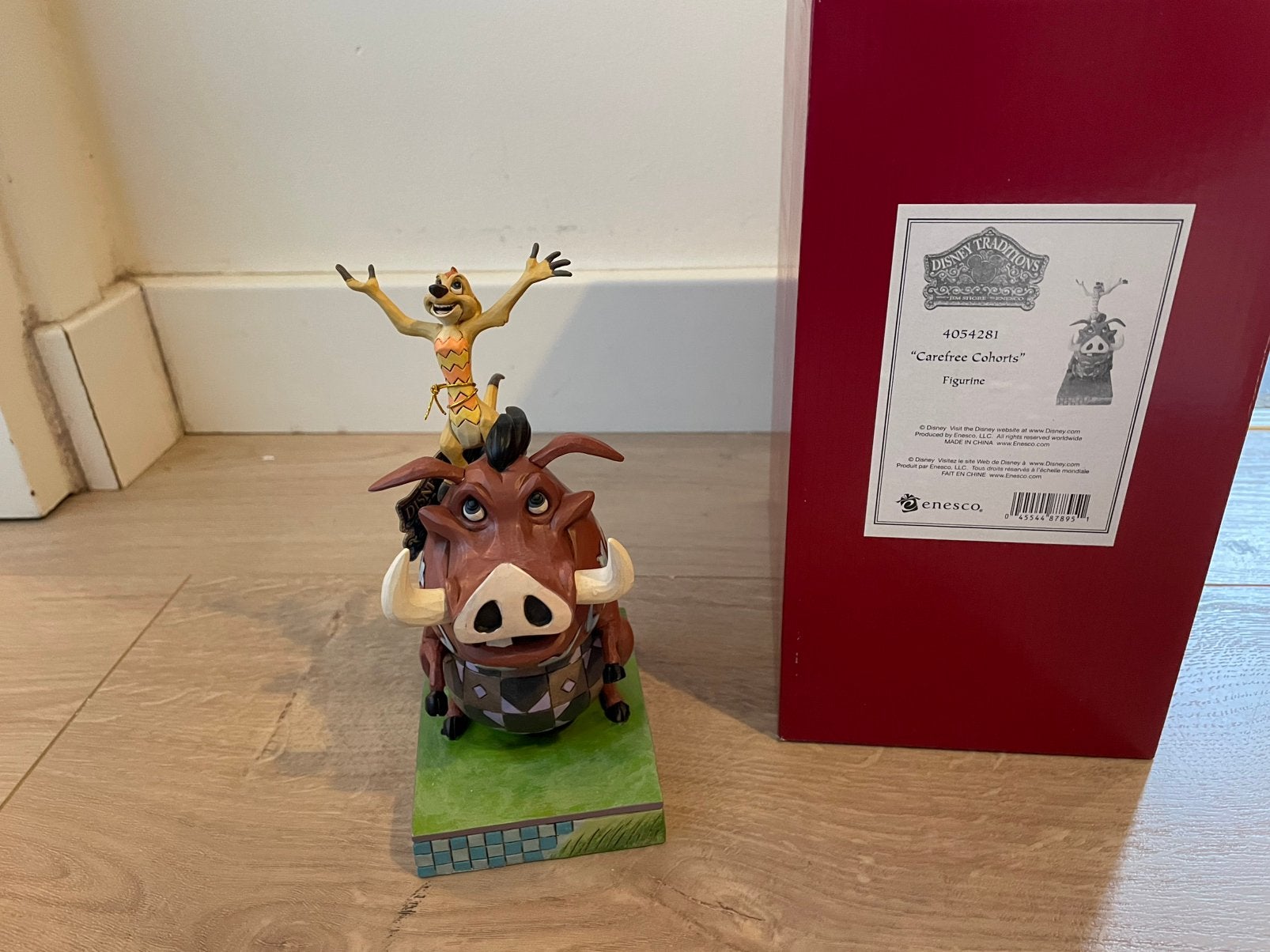 Disney Traditions Timon & Pumbaa lion king Jim Shore, Ophalen of Verzenden, Leeuwenkoning of Jungle Boek, Zo goed als nieuw, Beeldje of Figuurtje