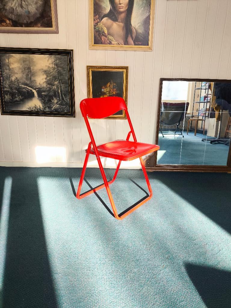 IKEA TED klapstoel – Niels Gammelgaard (rood), Huis en Inrichting, Stoelen, Kunststof, Gebruikt, Ophalen of Verzenden, Eén