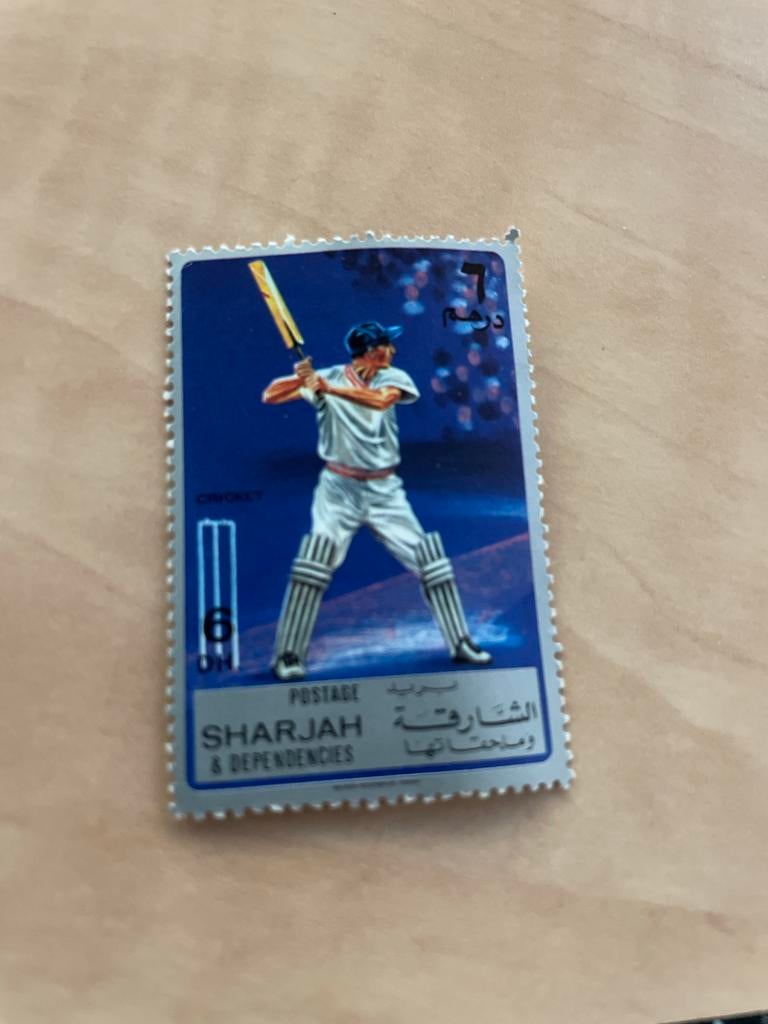 Postzegel Sharjah & Dependencies - Cricket 1971, Postzegels en Munten, Postzegels | Thematische zegels, Ophalen of Verzenden, Postfris