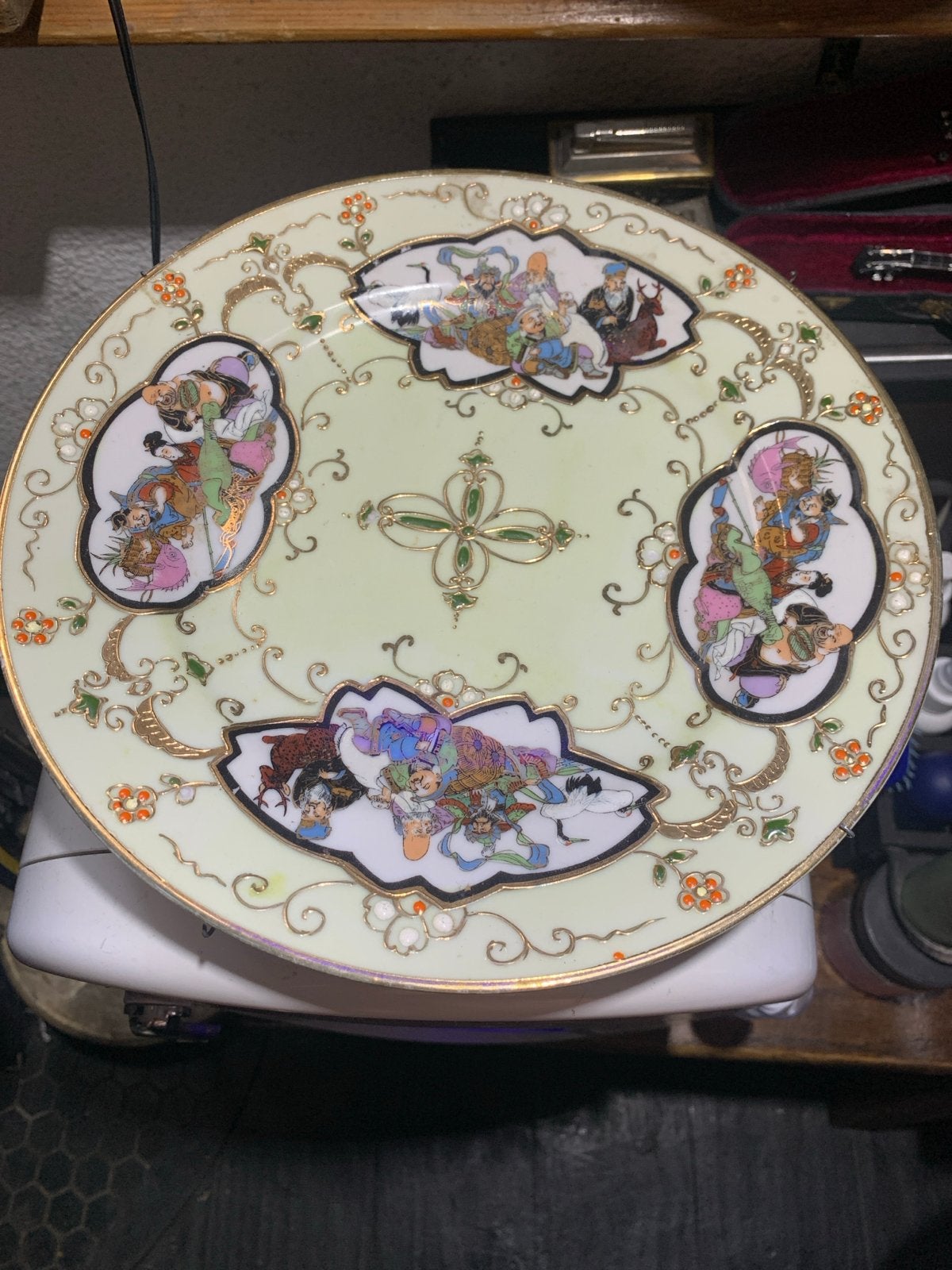 Vintage Decoratieve Wandplaat - Oosters Design, 24 cm, Antiek en Kunst, Ophalen of Verzenden