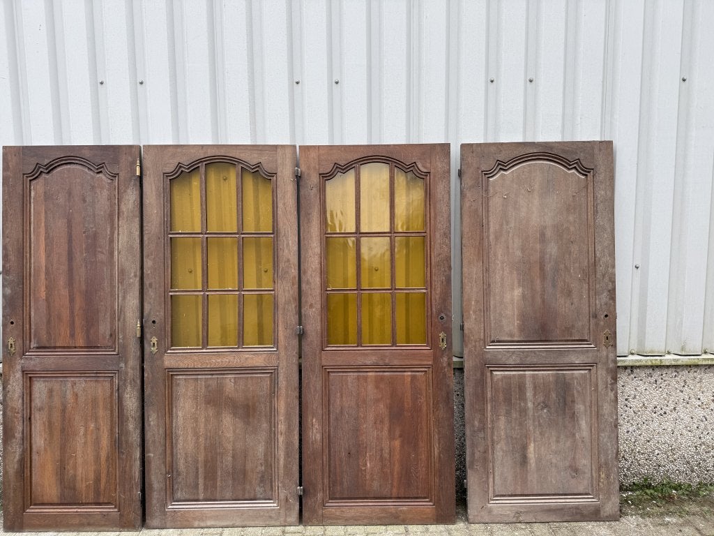 4 antieke eiken binnendeuren ( 199,5 hoog), La belle porte, Jurgen.hoogenboezem@gmail.com, Minder dan 80 cm, Binnendeur