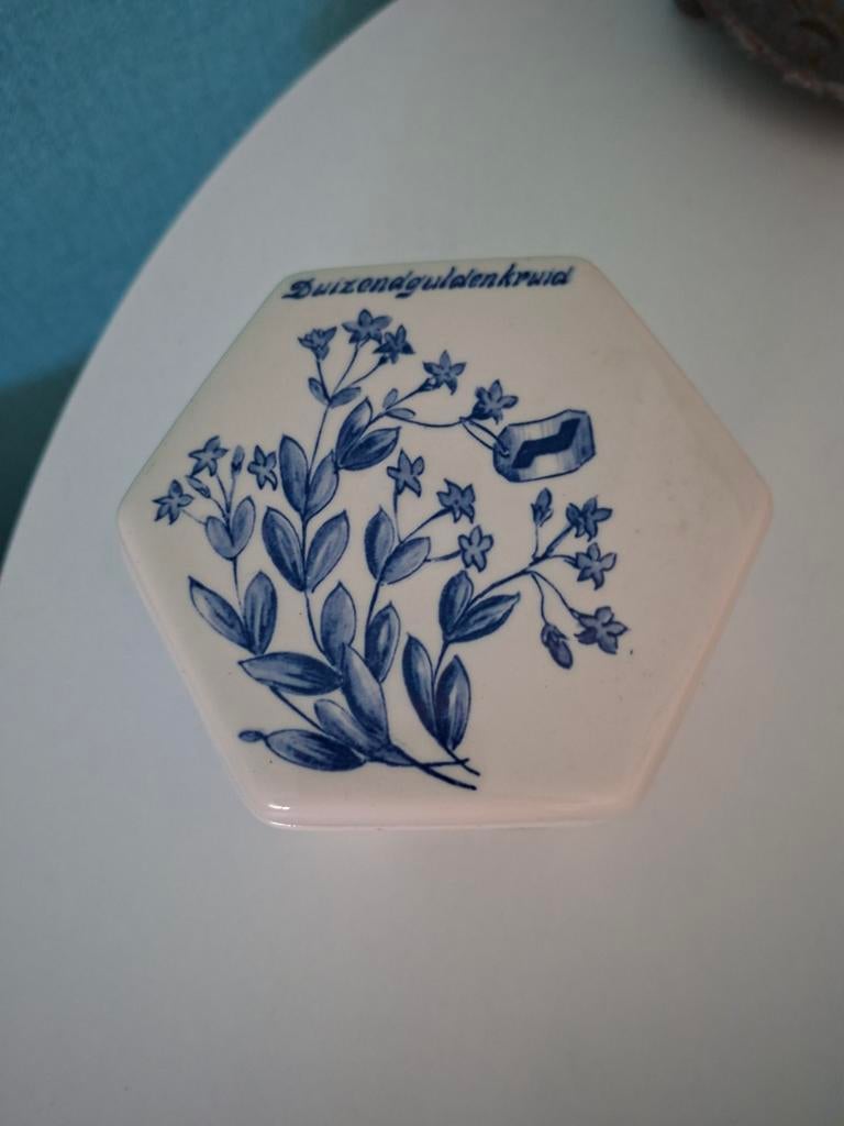 Regina Delfts Blauw potje met deksel, Antiek en Kunst, Ophalen of Verzenden