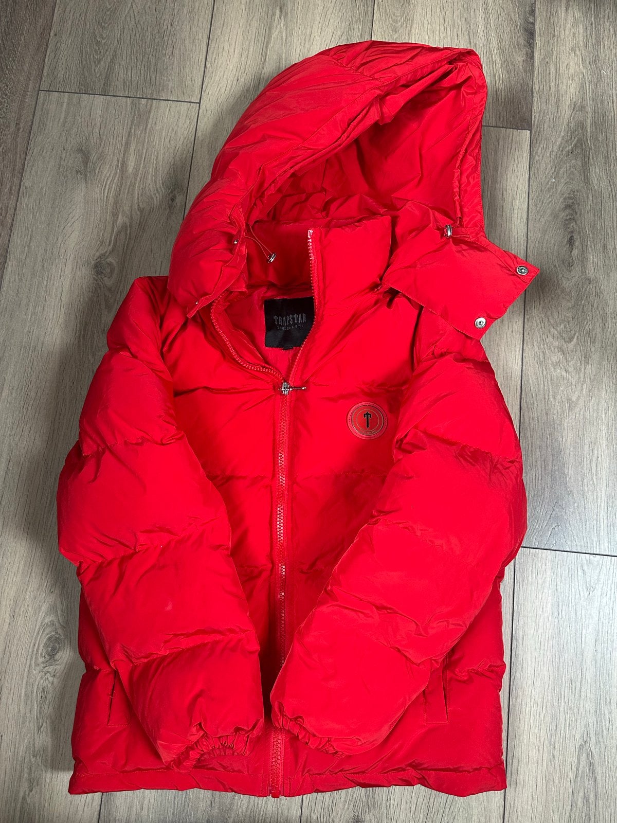Trapstar Puffer Jacket Rood - Maat xs, Kleding | Heren, Ophalen of Verzenden, Zo goed als nieuw, Maat 46 (S) of kleiner, Rood