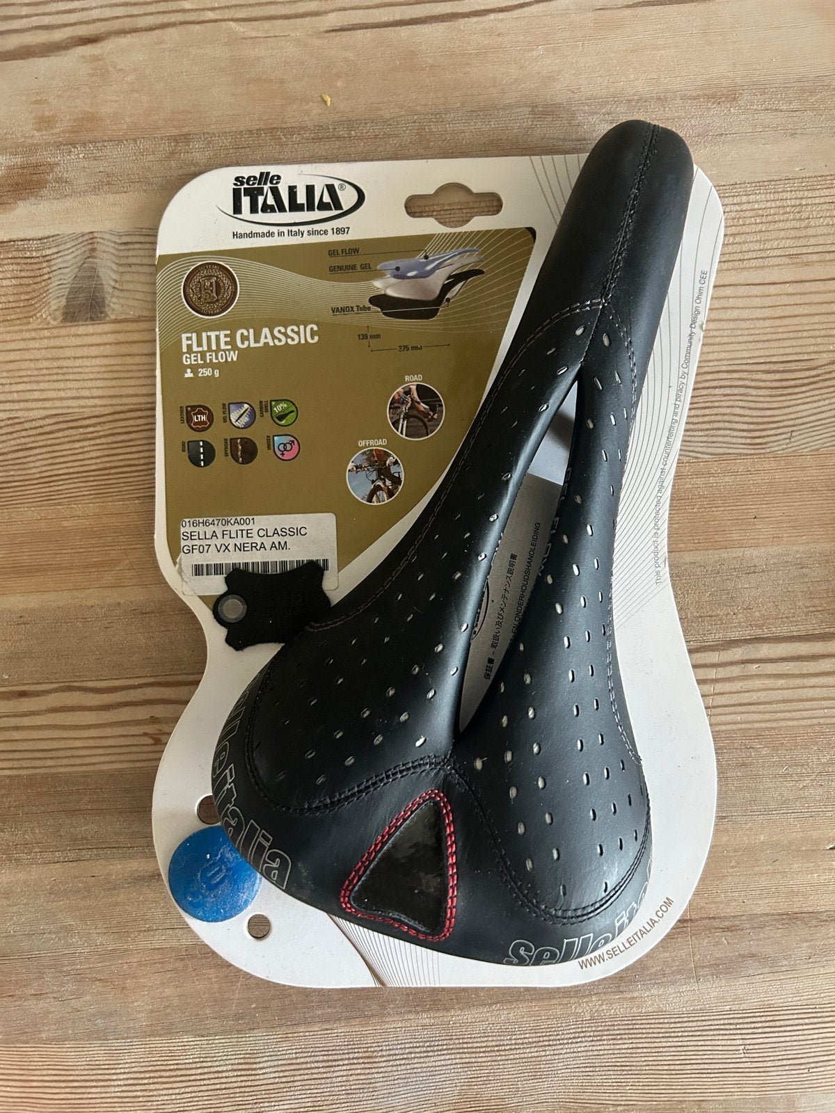 Selle Italia Flite Classic Gel Flow Zadel - Nieuw, Leer, Nieuw, Ophalen of Verzenden, Zadel