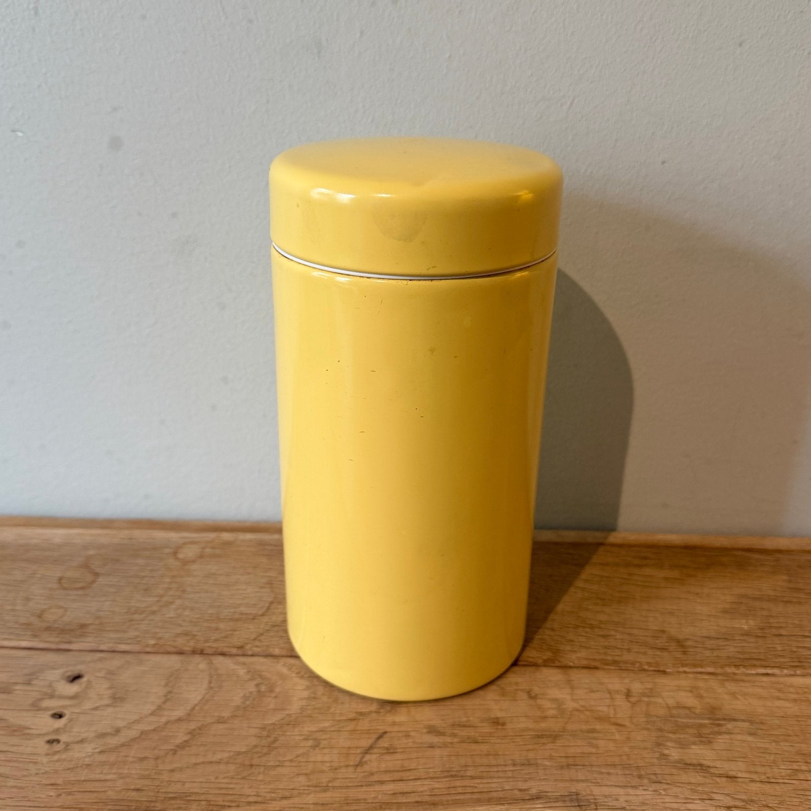 Vintage Brabantia Beschuit voorraadbus geel - Retro keuken, Ophalen of Verzenden