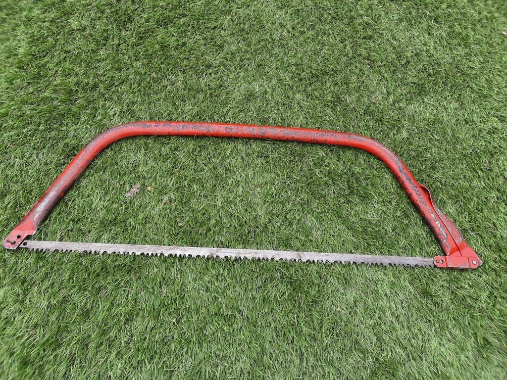 Oude handzaag met rood frame, Ophalen of Verzenden, Gebruikt, Overige typen