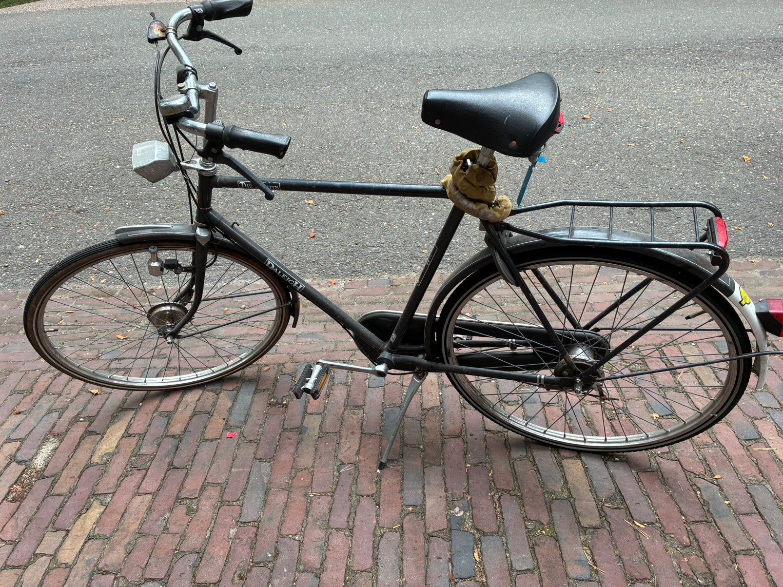Herenfiets Raleigh, Gebruikt, Velgrem, Versnellingen, Ophalen