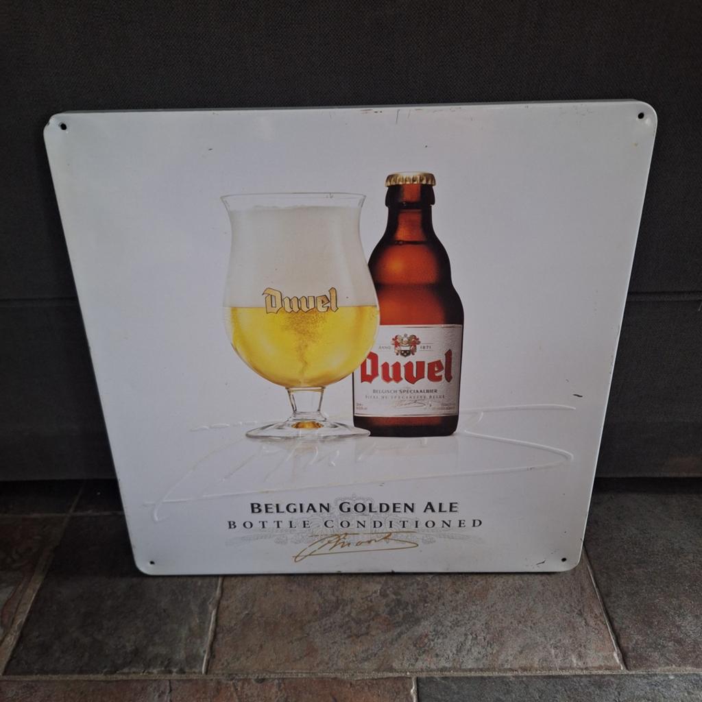 Duvel bord, Ophalen of Verzenden, Gebruikt, Reclamebord, Plaat of Schild, Duvel