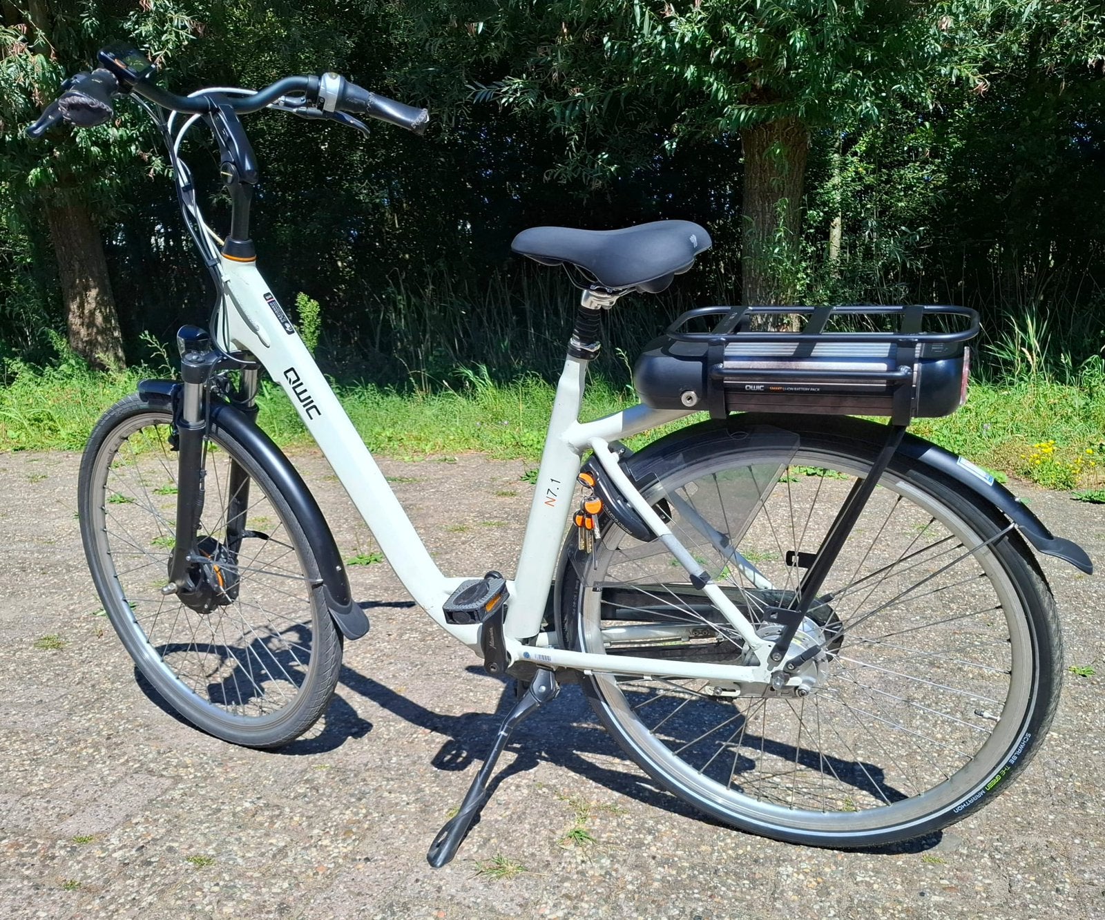 Nette elektrische Qwic damesfiets - 470Wh Accu - Frame 55 cm, Fietsen en Brommers, Elektrische fietsen, 51 tot 55 cm, Ophalen