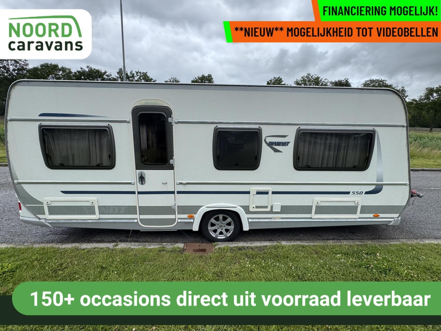 Fendt 550 SG DIAMANT, ENKELE BEDDEN, RONDZIT,MOVER, VOORTENT, Caravans en Kamperen, Hordeur, Rondzit, 7 tot 8 meter, Bedrijf
