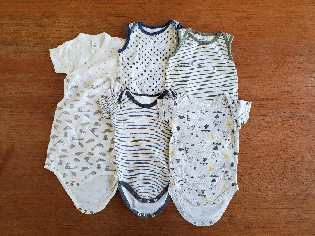 6 x Romper maat 62 - Kledingpakket - Lente zomer herfst, Nacht- of Onderkleding, Gebruikt, C&A, Jongetje of Meisje