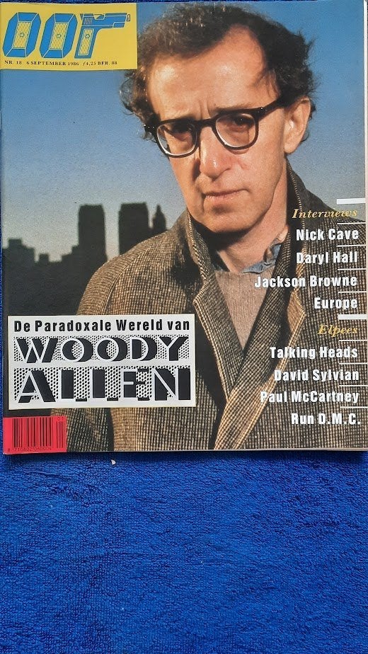 OOR 18-1986 Woody Allen Cave Daryll Hall Jackson Browne, Ophalen of Verzenden, Zo goed als nieuw, Muziek, Film of Tv