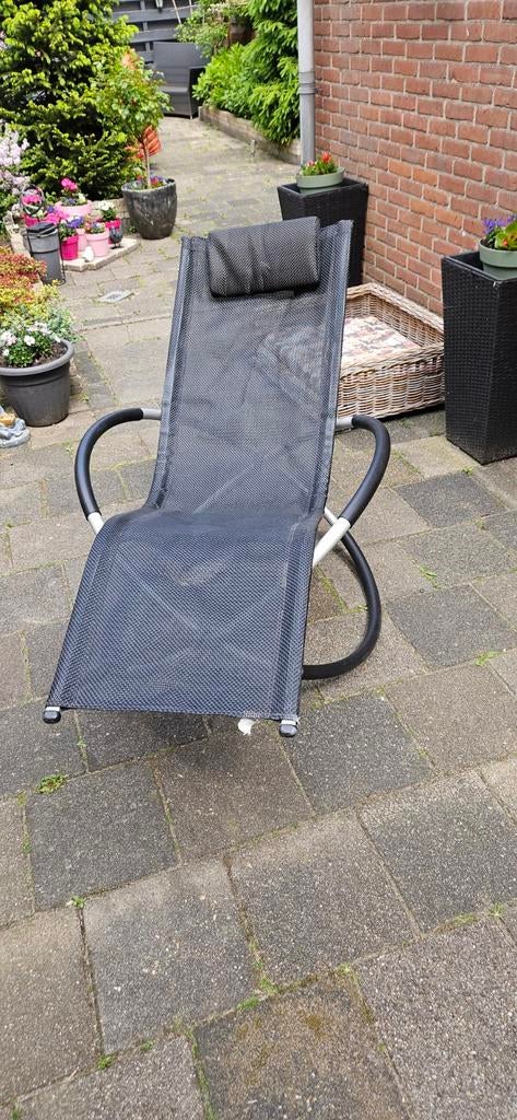 Schommel ligbed met kussen, opvouwbaar, antracietgrijs, Ophalen, Gebruikt, Kunststof, Inklapbaar