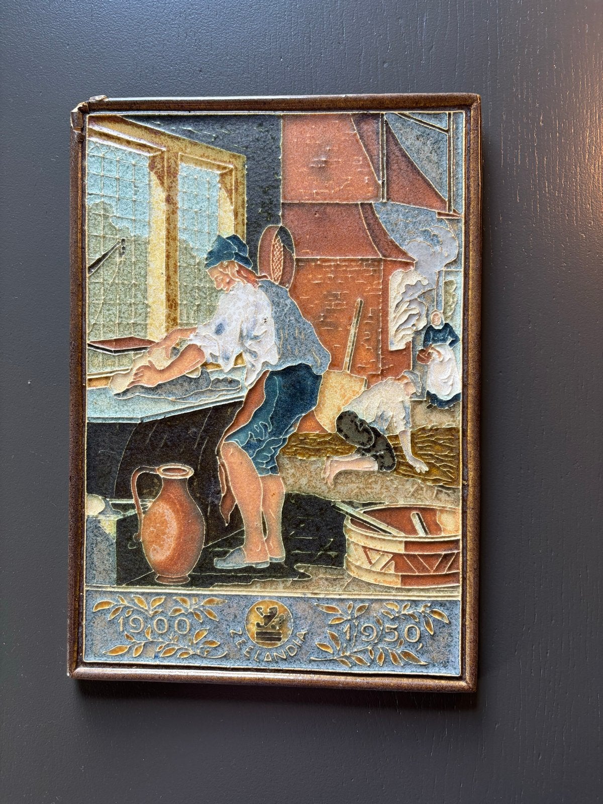 Delfts aardewerk tegel tableau bakker 1900-1950, Ophalen of Verzenden