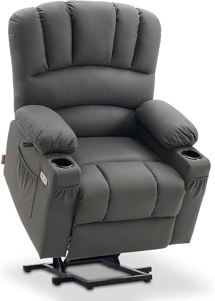Sta-Op-Stoel. Sta-Op-Fauteuil. Verwarming Massage USB Grijs, Nieuw, 75 tot 100 cm, Ophalen of Verzenden, Overige materialen