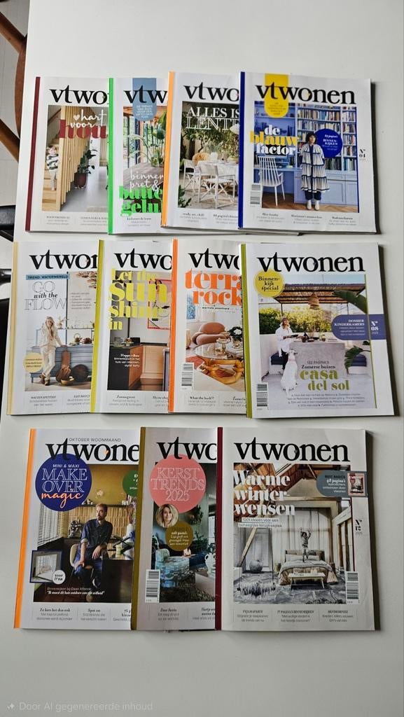 VT Wonen Tijdschriften Jaargang 2025 (11 nummers), Boeken, Ophalen of Verzenden, Zo goed als nieuw, Overige typen