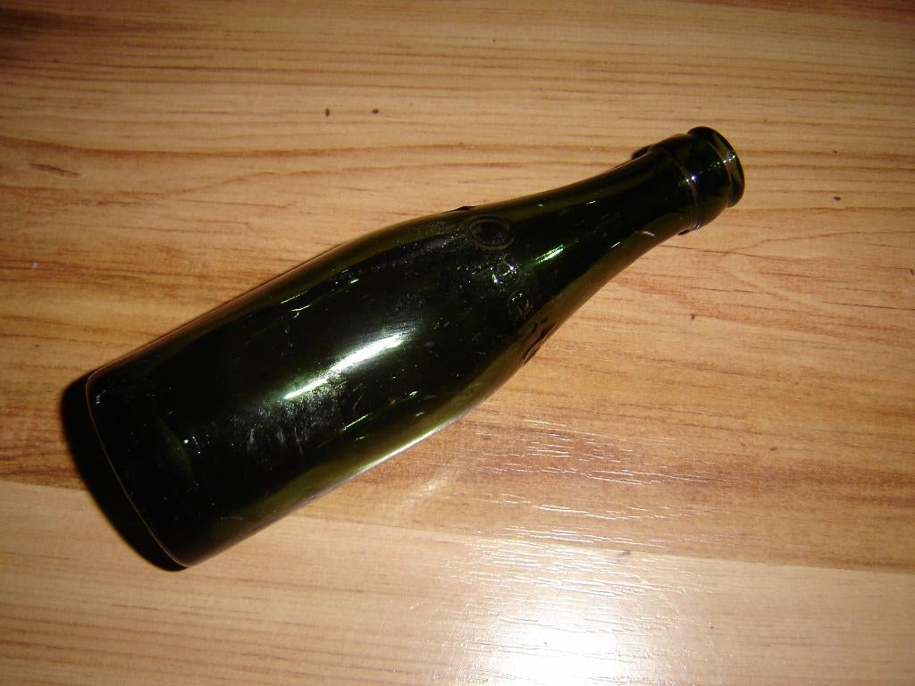 Opekta fles vader Anne Frank groen glad, Verzamelen, Verzenden, Overige soorten, Nederland, Overige typen
