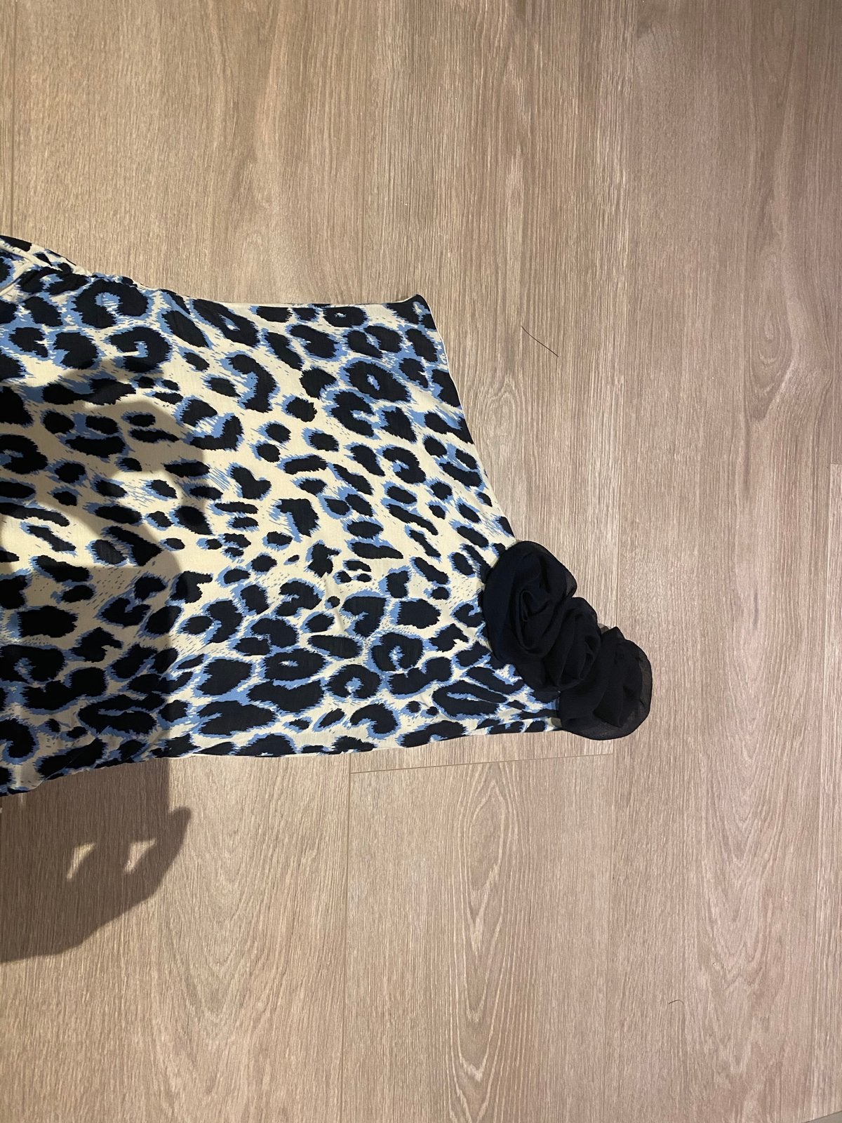 Leopardprint Jurkje Maat M Juffrouw Jansen, Kleding | Dames, Jurken, Gedragen, Maat 38/40 (M), Blauw, Boven de knie, Ophalen of Verzenden